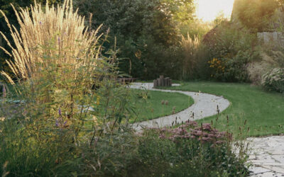 De landschappelijke tuin van 750 m2